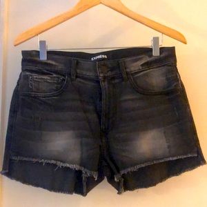 Express Shortie High Rise Black Shorts